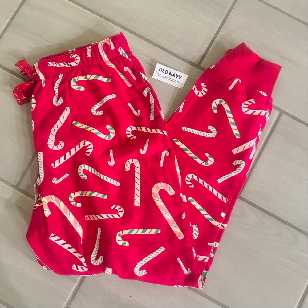 Hot pink candy cane lounge pants